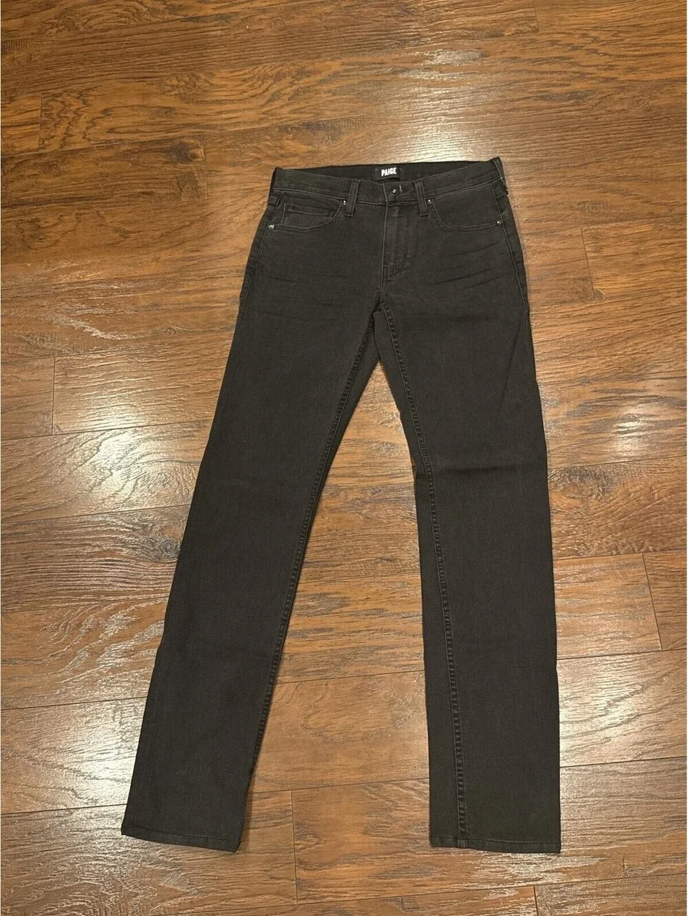 PAIGE Lennox Slim Fit Black Stretch Jeans Men’s 30 Transcend